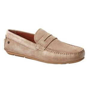 Base London Mens Collins Driver Suede Loafers / Sand